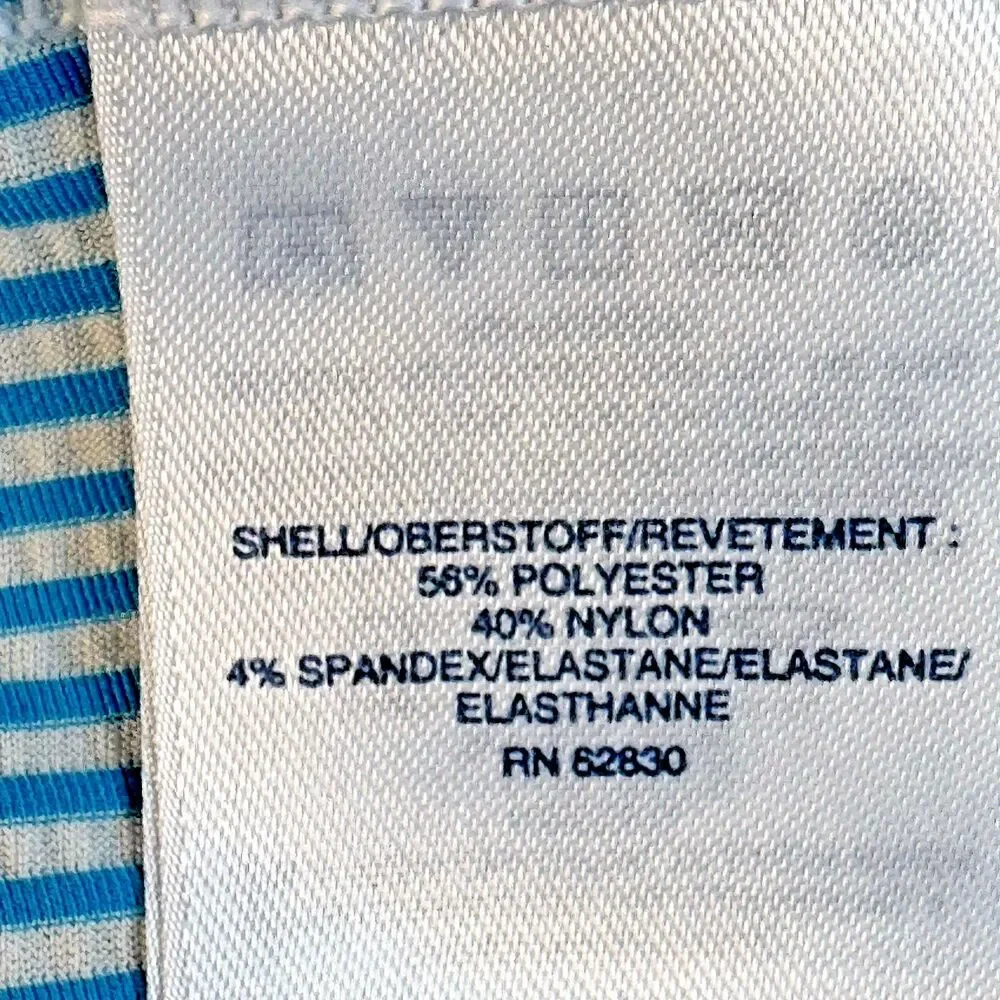 Lands End Girls Seersucker Rash Guard Swim Shirt Medium 10 12 Long Sleeve UPF 50